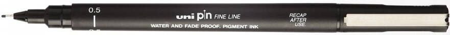 Uni-ball Uni Pin fineliner 0 5 mm ronde punt zwart