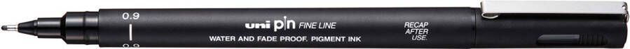 Uni-ball Uni Pin fineliner 0 9 mm ronde punt zwart
