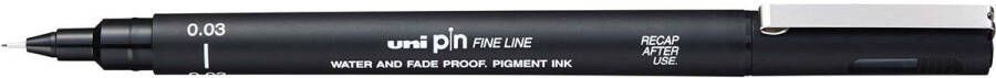 Uni-ball Uni Pin fineliner ronde punt 0 03 mm zwart