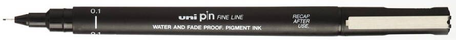 Uni-ball Uni Pin fineliner ronde punt 0 1 mm zwart