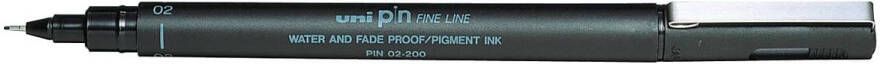 Uni-ball Uni Pin fineliner ronde punt 0 2 mm zwart