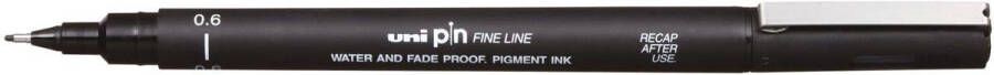 Uni-ball Uni Pin fineliner ronde punt 0 6 mm zwart