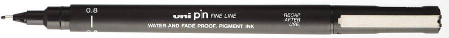 Uni-ball Uni Pin fineliner ronde punt 0 8 mm zwart
