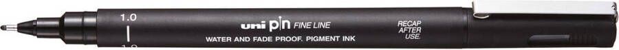 Uni-ball Uni Pin fineliner ronde punt 1 0 mm zwart