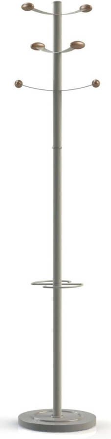 Unilux kapstok Bouquet hoogte 175 cm 6 kledinghaken grijs hout