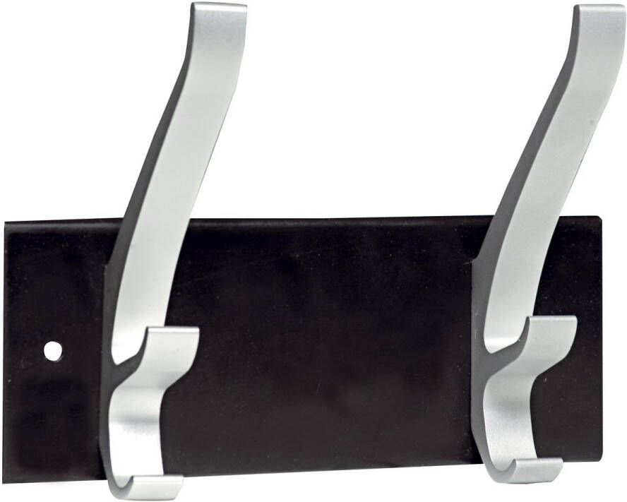UNILUX Kapstok wand Cypres 2 haken metallic grijs