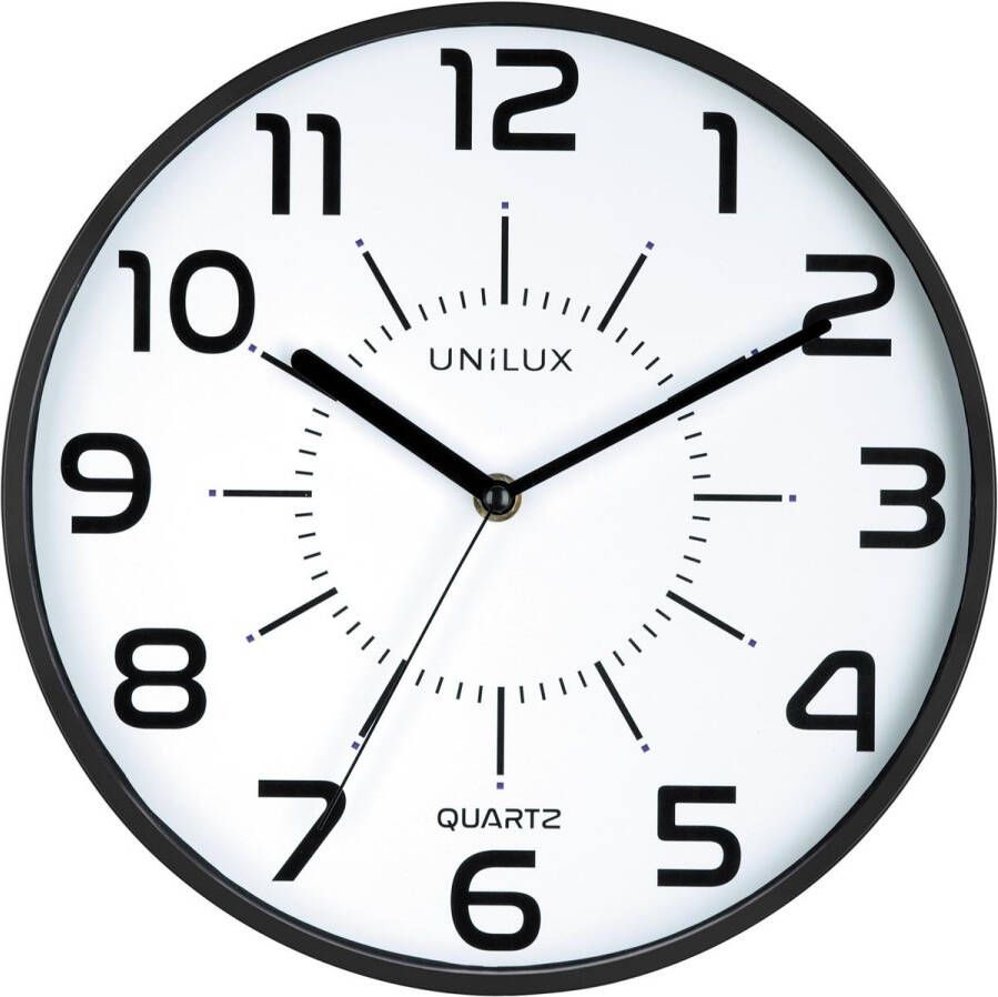Unilux Pop wandklok diameter 30 cm zwart