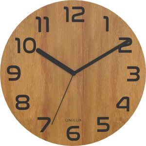 Unilux wandklok Palma Bamboo diameter: 30 cm uit bamboe