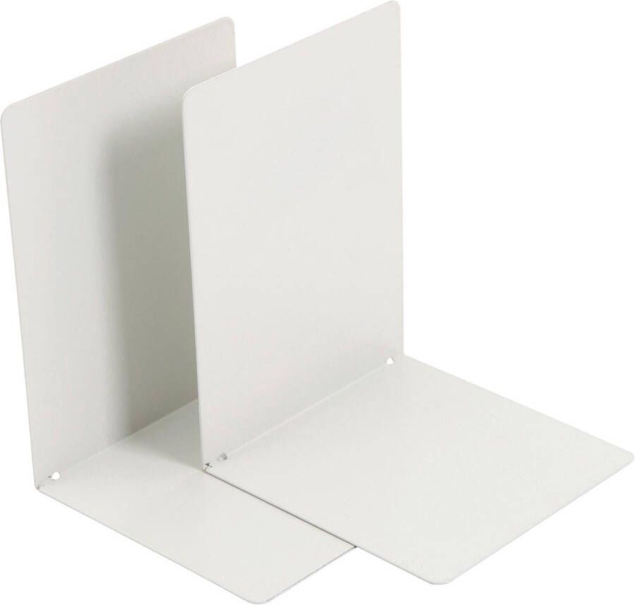 V-part Boekensteun metaal set van 2 stuks lichtgrijs