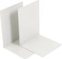 V-part Boekensteun metaal set van 2 stuks lichtgrijs - Thumbnail 1