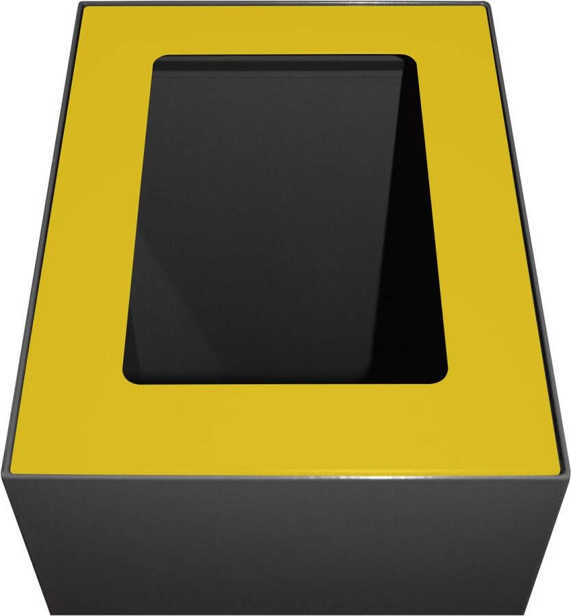 V-part top voor modulaire afvalbak 60 l geel
