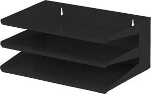 V-part sorteerrek 3delig zwart Ft 380 mm x 250 mm x 160 mm (B x L x H)