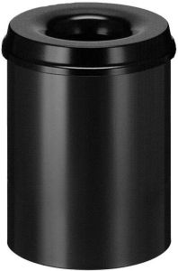 Vepa Bins Papierbak met vlamdover Vepabins 15 liter 25 5cm zwart