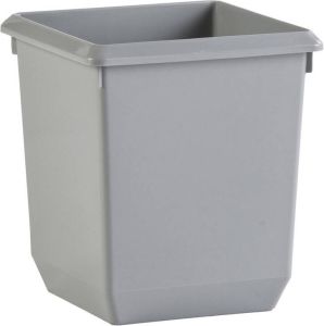 Merkloos Afvalbak Vierkanttapse 21 liter Grijs