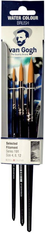 Van Gogh aquarelverf penselenset 191 middel set met 3 penselen