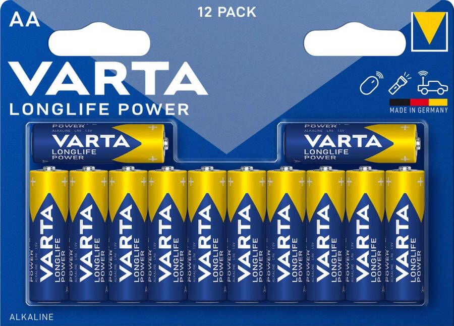 VARTA batterij Longlife Power AA blister van 12 stuks