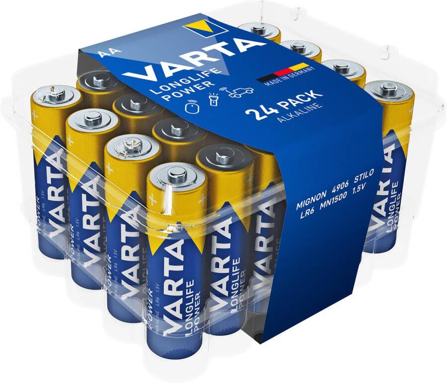 VARTA batterij Longlife Power AA pak van 24 stuks