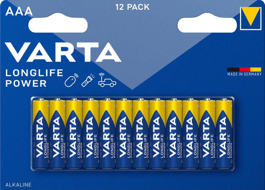VARTA batterij Longlife Power AAA blister van 12 stuks