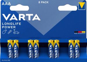 VARTA batterij Longlife Power AAA blister van 8 stuks