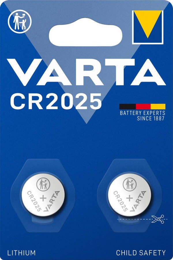 VARTA knoopcel Lithium CR2025 blister van 2 stuks