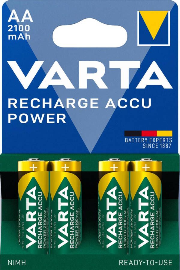 VARTA oplaadbare batterij Accu Power AA blister van 4 stuks