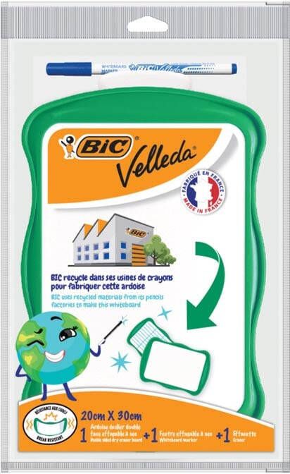 Bic Whiteboard Velleda 21x31cm inclusief stift en wisser recycle