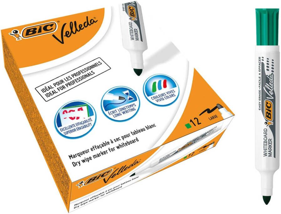 Bic Whiteboardmarker Velleda 1711 rond large groen