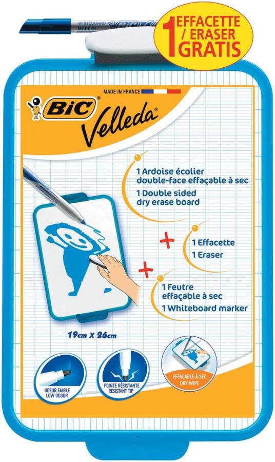 Bic Whiteboard Velleda 19x26cm inclusief stift en wisser