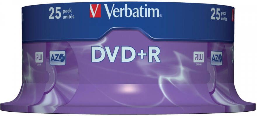 Verbatim DVD recordable DVD+R spindel van 25 stuks
