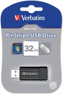 Verbatim PinStripe USB 2.0 stick 32 GB zwart