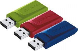Verbatim USB 2.0 Slider USB stick 16 GB pak van 3 stuks