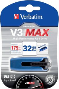 Verbatim V3 MAX USB 3.0 stick 32 GB blauw