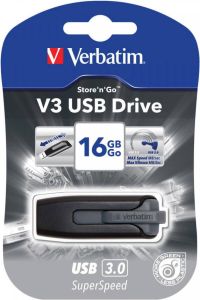 Verbatim V3 USB 3.0 stick 16 GB zwart