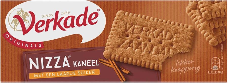 Verkade Nizza koekjes kaneel pak van 240 gram