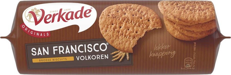 Verkade San Francisco koekjes volkoren pak van 250 gram
