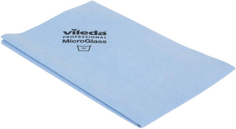 Vileda microvezeldoek MicroGlass blauw pak van 3 stuks