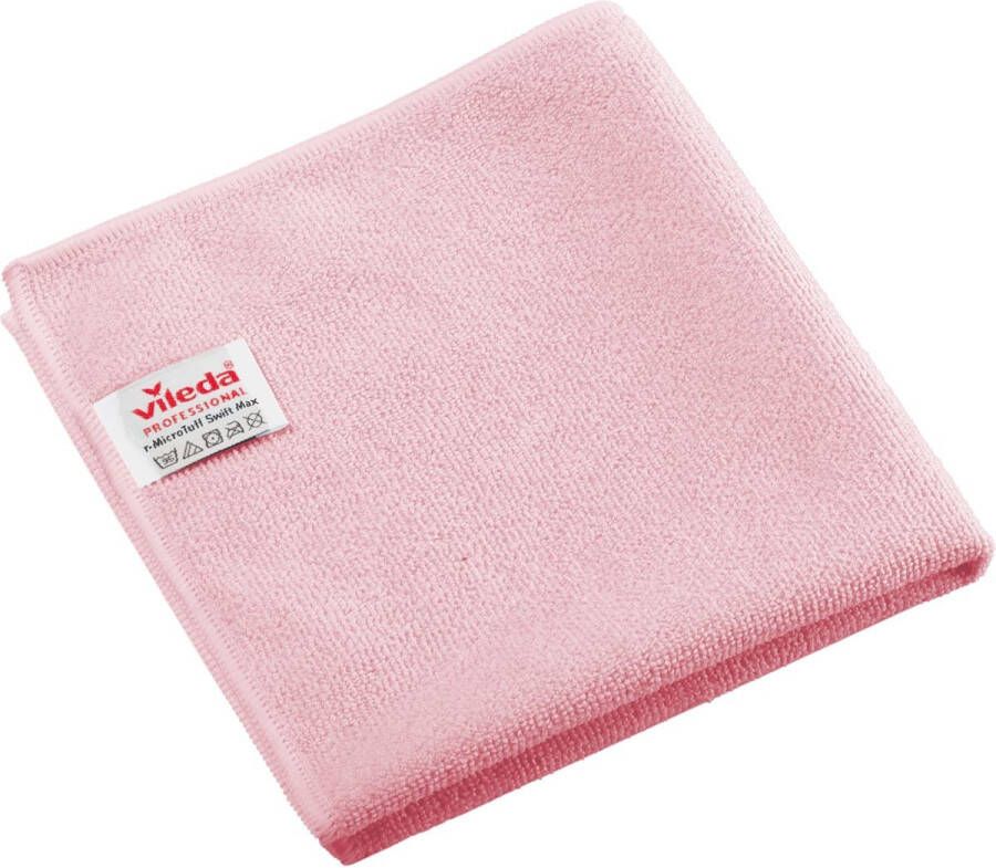 Vileda Professional r-MicroTuff Swift Max microvezeldoek pak van 5 stuks rood