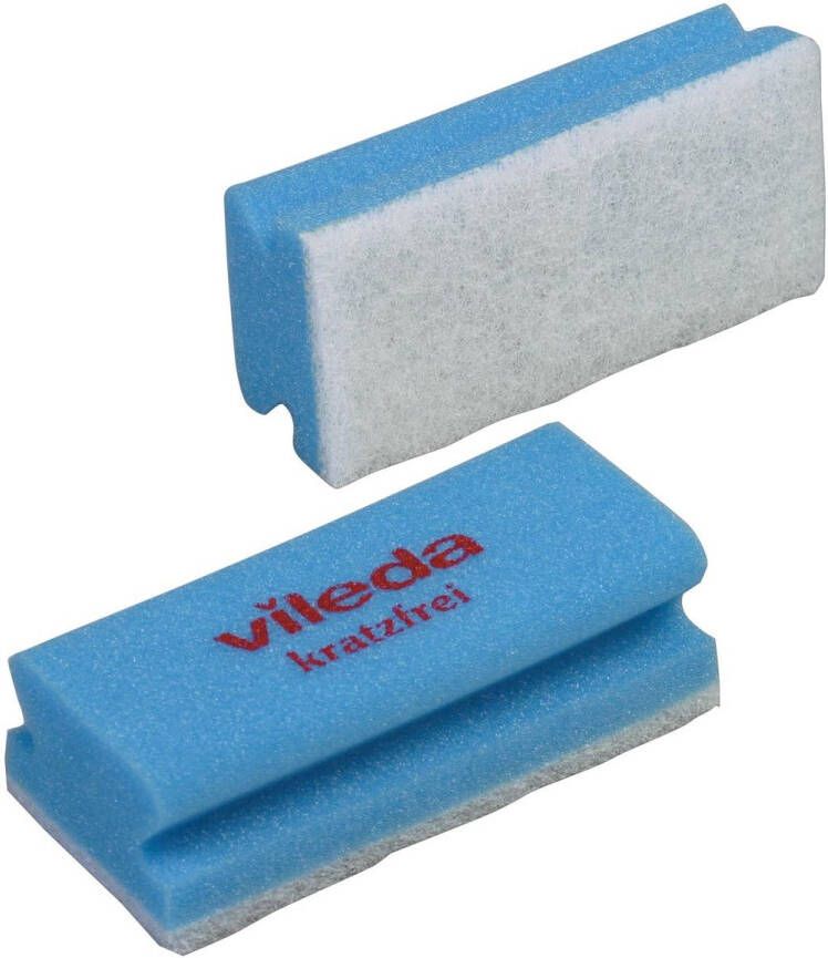 Vileda spons Glitzi Quattro blauw pak van 10 stuks