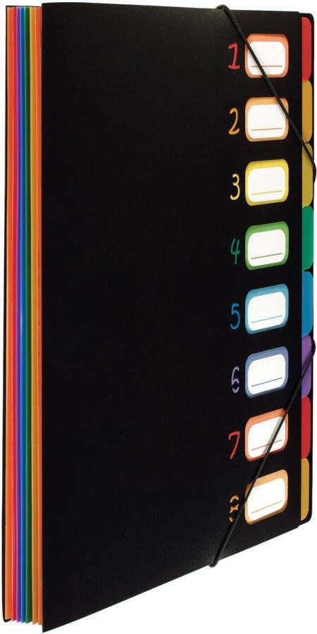 Viquel Rainbow Class sorteermap ft A4 met 8 vakken