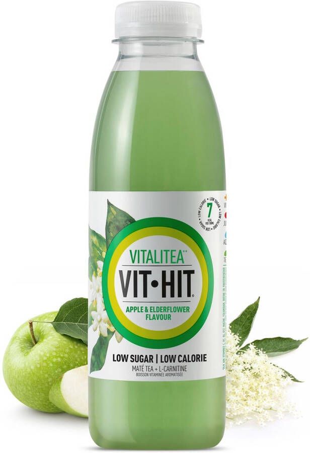 Vit Hit vitaminedrank Lean & Green flesje van 50 cl pak van 12 stuks