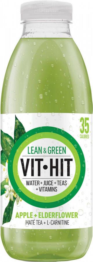 Vit Hit vitaminedrank Lean & Green flesje van 50 cl pak van 12 stuks