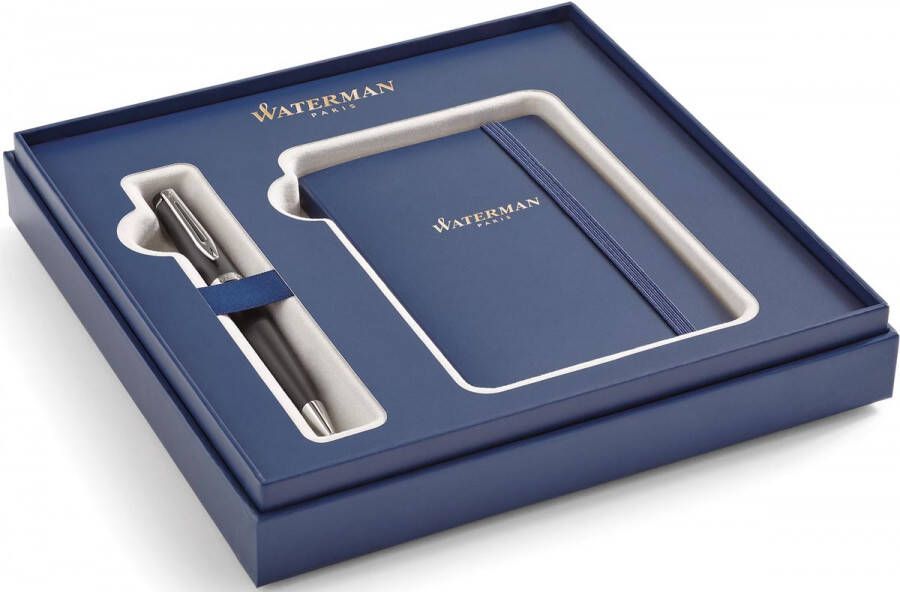 Waterman giftbox Expert balpen medium + notitie boekje, zwart online kopen