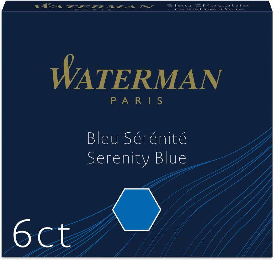 Waterman Inktpatroon internationaal Florida blauw pak Ã  6 stuks