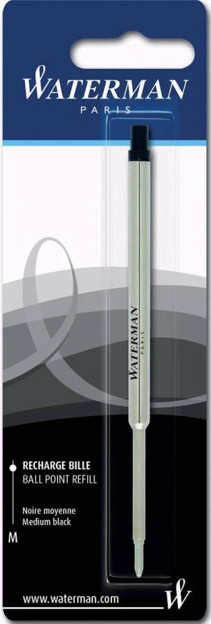 Waterman vulling voor balpen medium zwart op blister