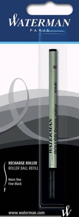 Waterman Rollerpenvulling fijn zwart blister Ã  1 stuk