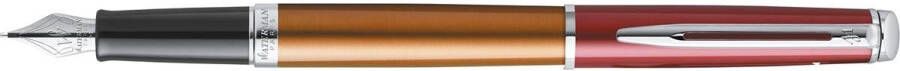 Waterman vulpen met fijne punt HÃÂ©misphÃÂ¨re Vermillon met palladium detail