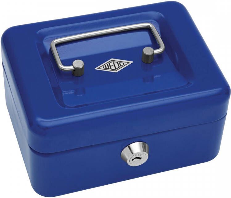 Wedo geldkoffer ft 12 5 x 11 5 x 8 cm blauw