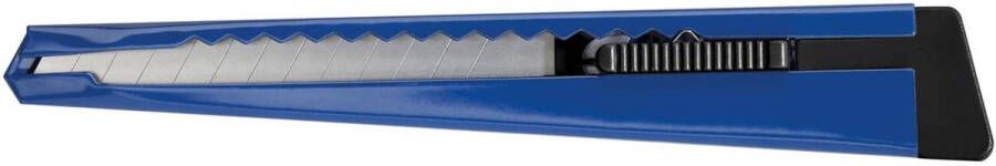 Westcott Snijmes office 9mm met schuifsluiting en metalen houder blauw