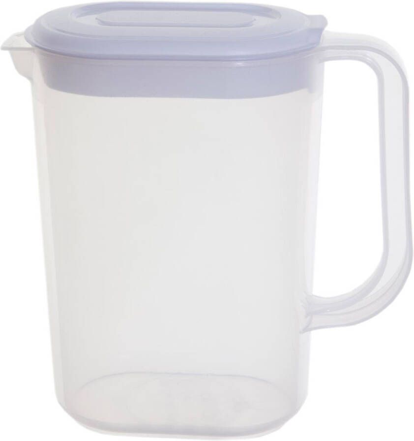 Whitefurze schenkkan 1 5 liter transparant met wit deksel