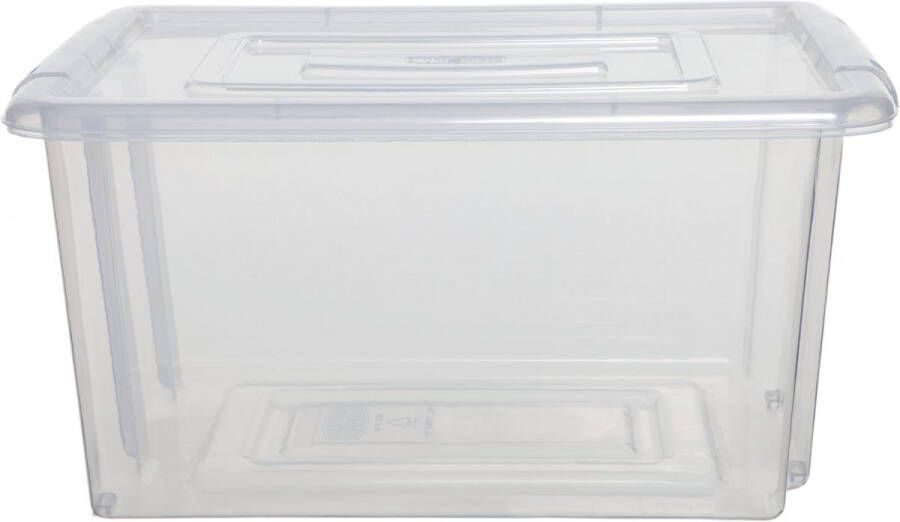 Whitefurze Stack & Store Mini opbergdoos 5 liter zonder deksel transparant